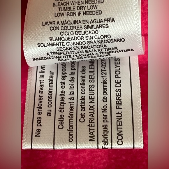 Wippette Kids Little Girl Pink Full Zip Jacket Size 4T - Picture 5 of 9